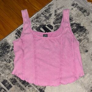 Wild Fable Pink Ribbed Tank Top